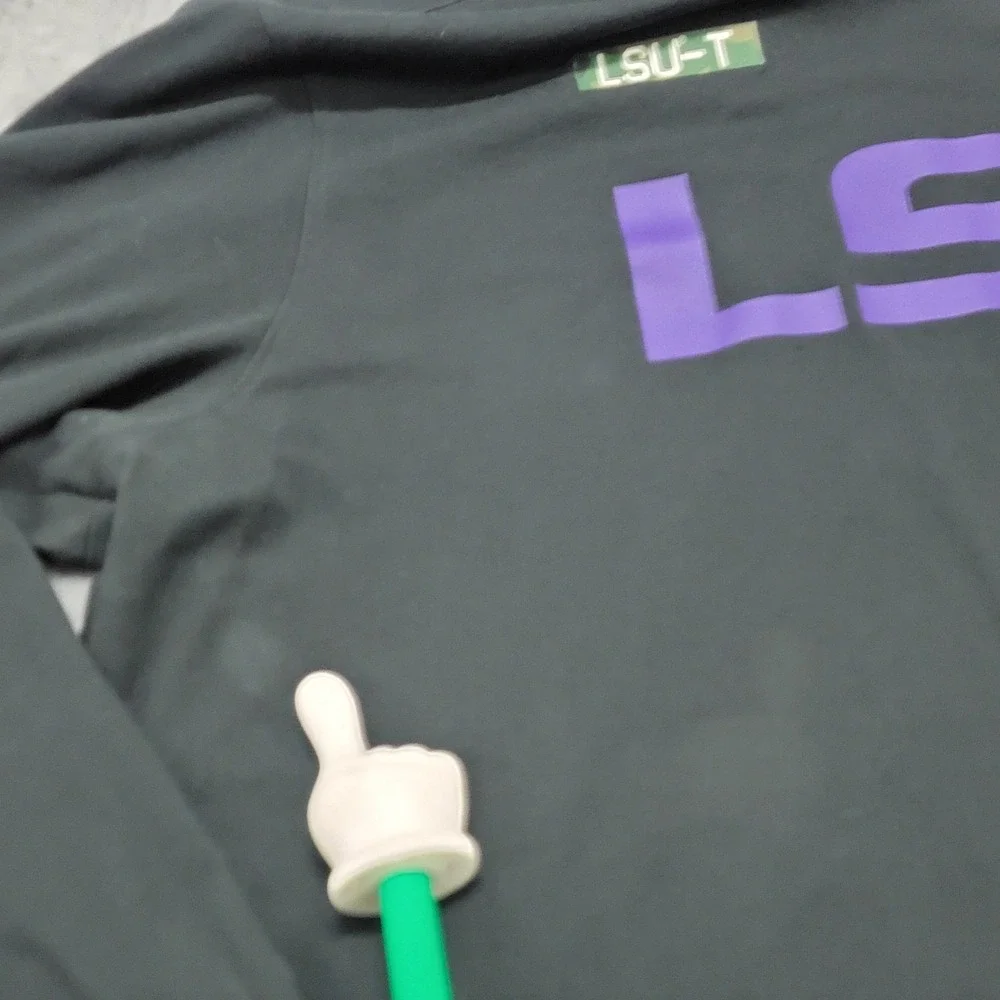 LSU Tigers Nike Team Issued Hoodie Mens 2XL (Fits XL) Black Football Military - Picture 4 of 15